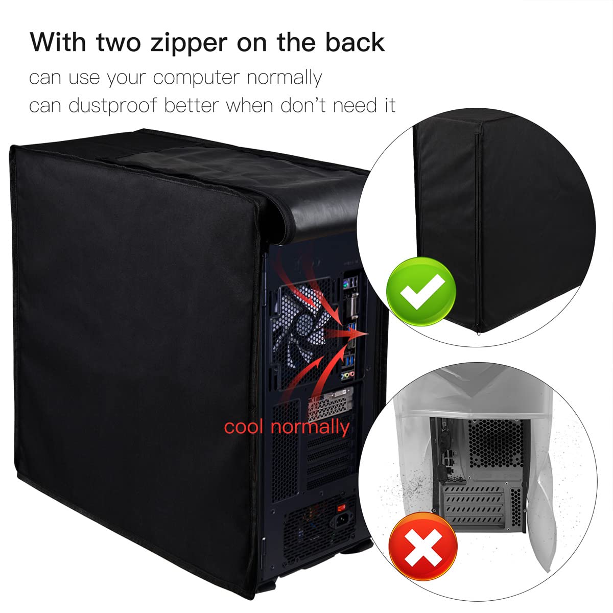ハンクオッカ PC ケース カバー Amazon.co.jp: PCコンピュータCPUダストカバー、ミッドタワーケース